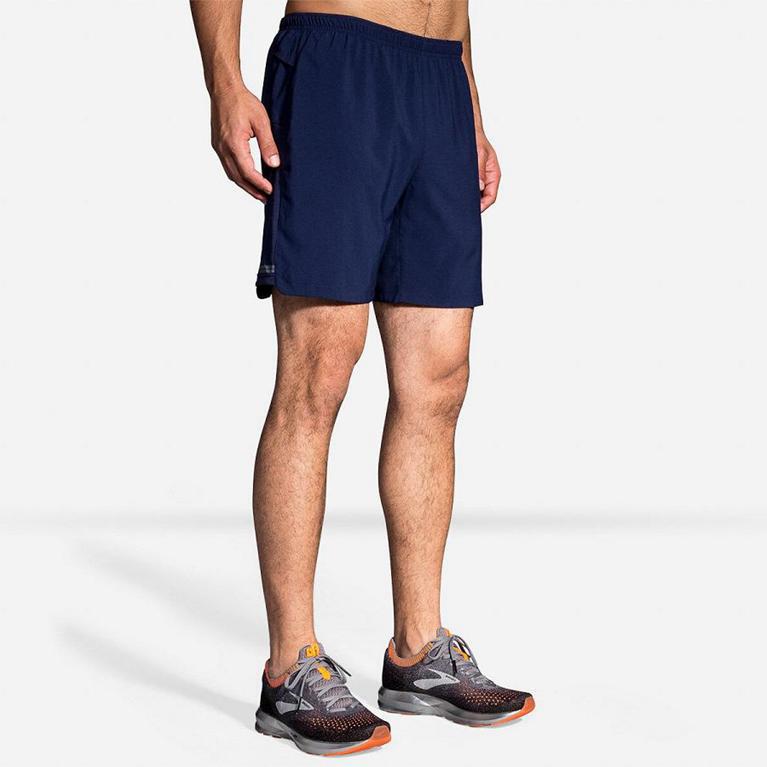 Brooks Sherpa 7 2-in-1 Running Shorts - Men's - Blue (93204-MADC)